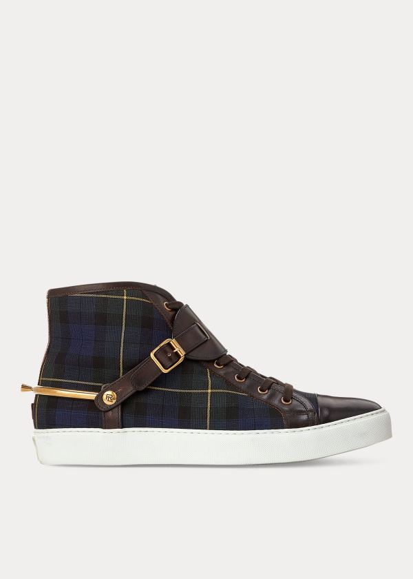 Tenis Ralph Lauren Jerret Tartan Stirrup Homem 25697-USOK